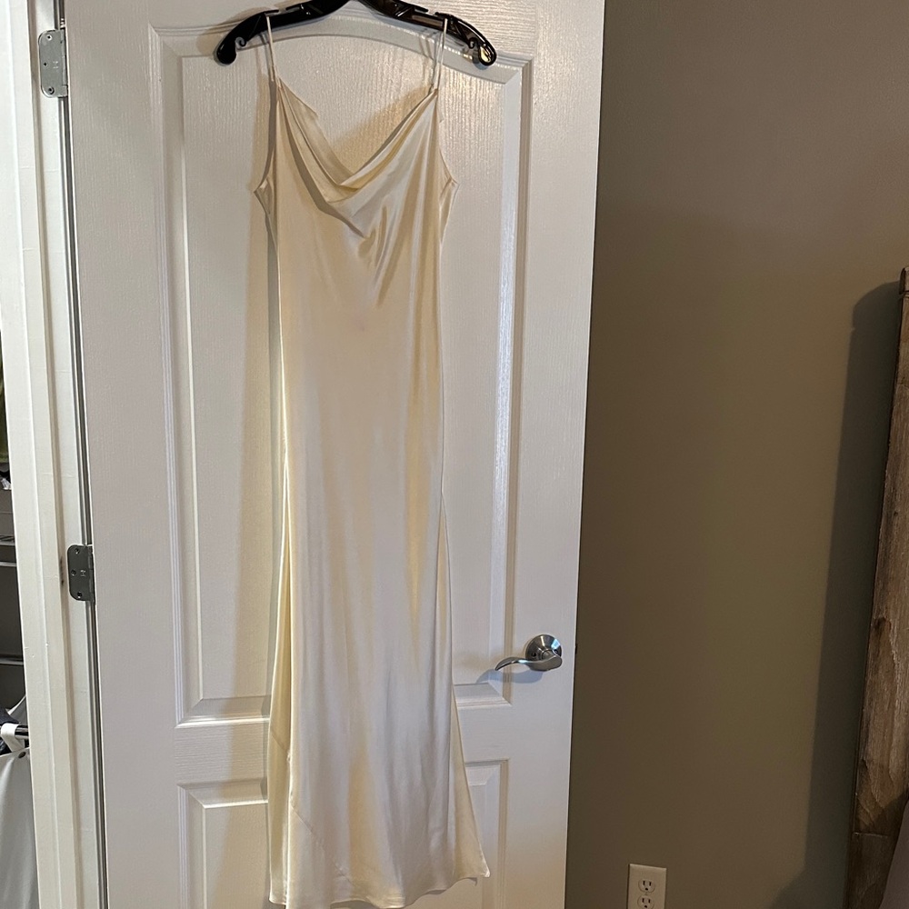 Victoria's Secret Cream Backless Dress